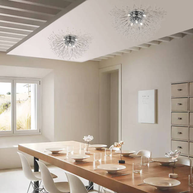 Modern Contemporary 8/6 Lights Sputnik Large Crystal Chandelier for Bedroom Living Room