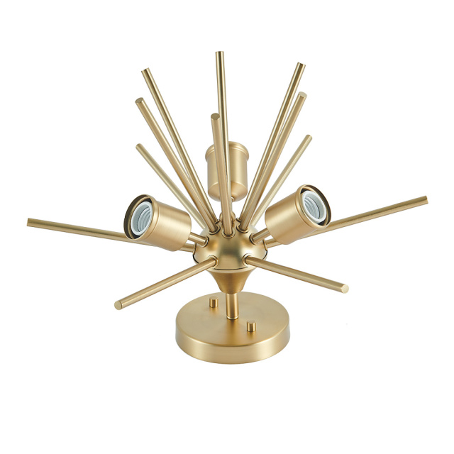 3-Light Modern Gold Sputnik Semi Flush Mount for Dining Room/ Living Room /Bedroom