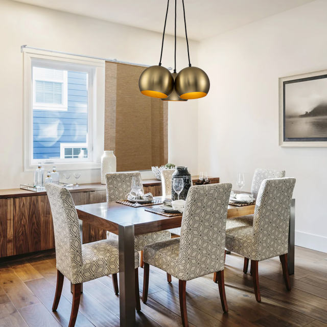 Mid-century Modern Farmhouse Cluster Globes Lantern Pendant Lighting for Living Room/ Dining Room /Kitchen