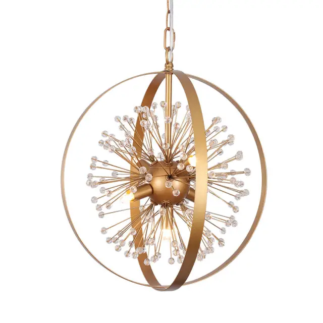 Modern Orb Frame Sputnik Firework Chandelier Pendant Lighting for Restaurant/ Bedroom/ Living Room/ Dining Room