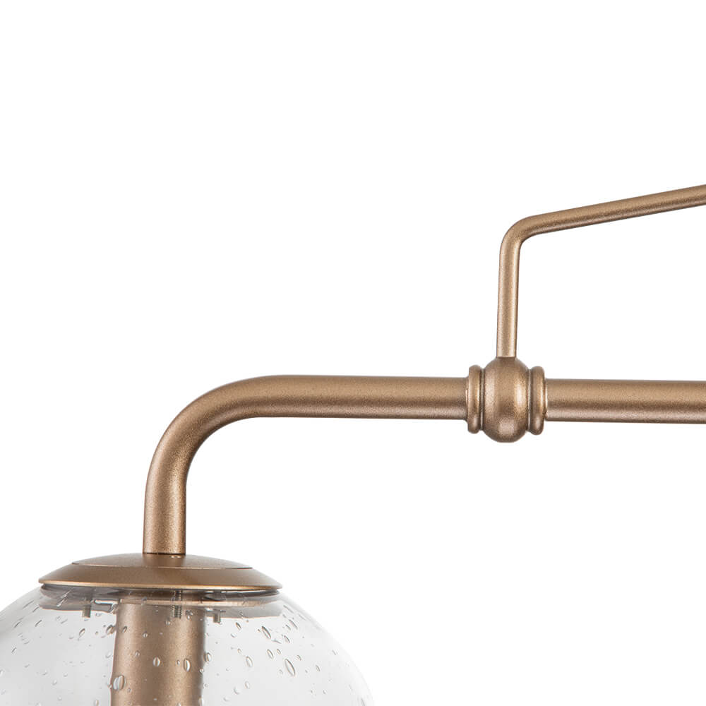 Modern Contemporary 3 Light Linear Pendant Lighting with Seeded Glass Globes for Kitchen Island Dining Room