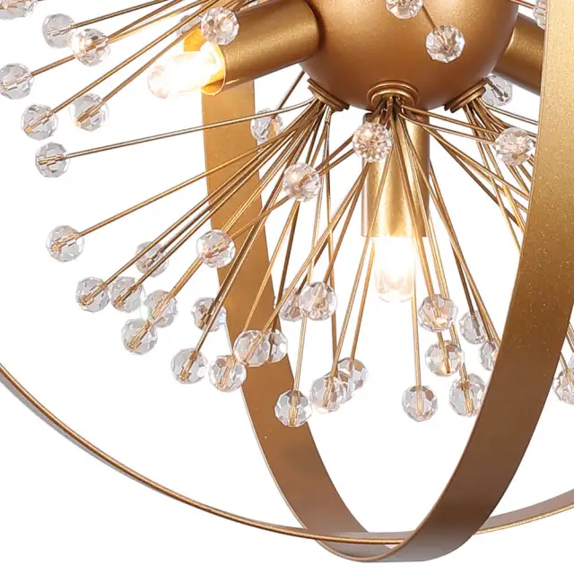 Modern Orb Frame Sputnik Firework Chandelier Pendant Lighting for Restaurant/ Bedroom/ Living Room/ Dining Room