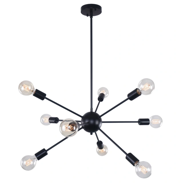 Modern Contemporary 9 Lights Sputnik Chandelier for Living Room Bedroom