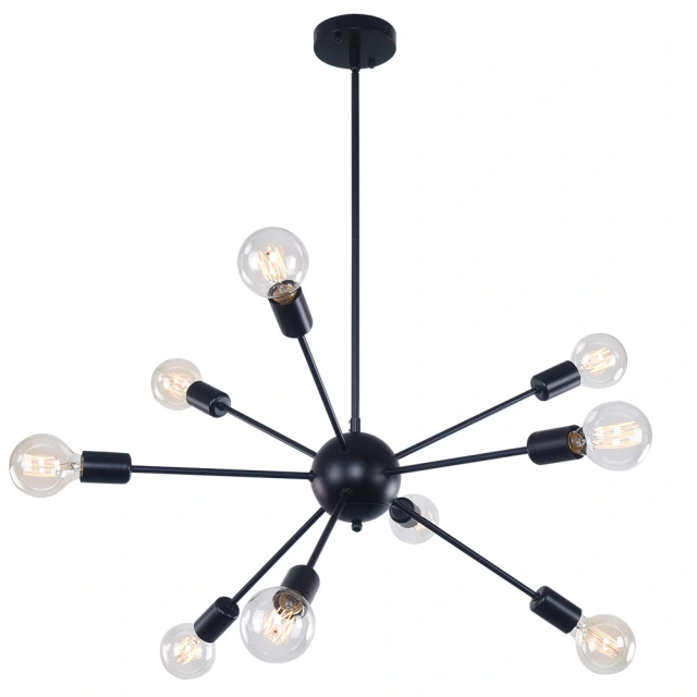 Modern Contemporary 9 Lights Sputnik Chandelier for Living Room Bedroom