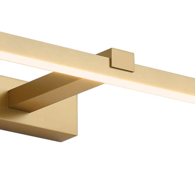 Minimalist Modern LED Bath Light Ultra-thin Vanity Bathroom Light Bar Wall Sconce Wall Light Over Mirror, Brushed Black/White