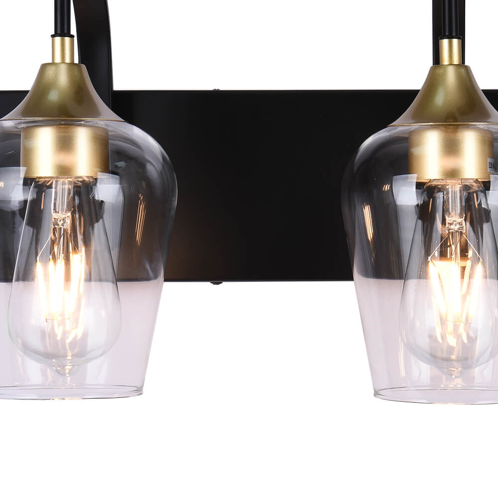 Modern Black Wine Glass Wall Sconces Wall Lights Over Mirror Bathroom