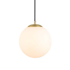 Modern Minimalist 1-Light Clear/ Opal Glass Globe Pendant Lighting for Kitchen Island Dining Room