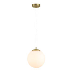 Modern Minimalist 1-Light Clear/ Opal Glass Globe Pendant Lighting for Kitchen Island Dining Room