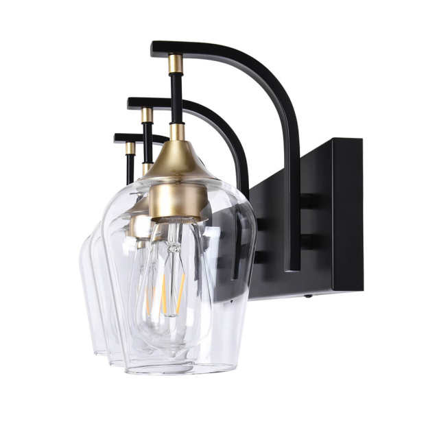 Modern Black Wine Glass Wall Sconces Wall Lights Over Mirror Bathroom