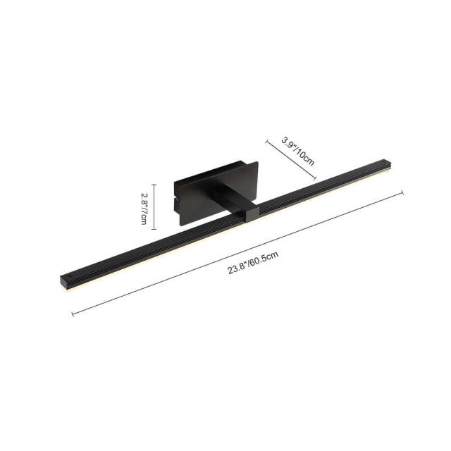 Modern Minimalist LED Bath Light Ultra-thin Vanity Bathroom Light  Bar for Modern Home Lighting, Brushed Black/White