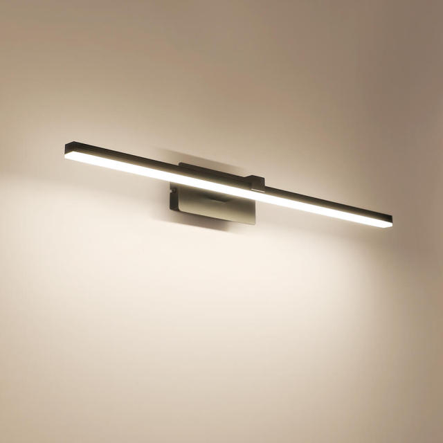 Modern Minimalist LED Bath Light Ultra-thin Vanity Bathroom Light  Bar for Modern Home Lighting, Brushed Black/White