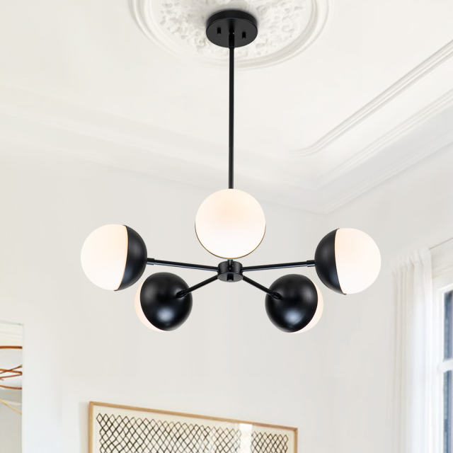 Modern Contemporary Cluster Bubble Glass Chandelier for Dining Room Living Room Restaurant in Chrome Finish