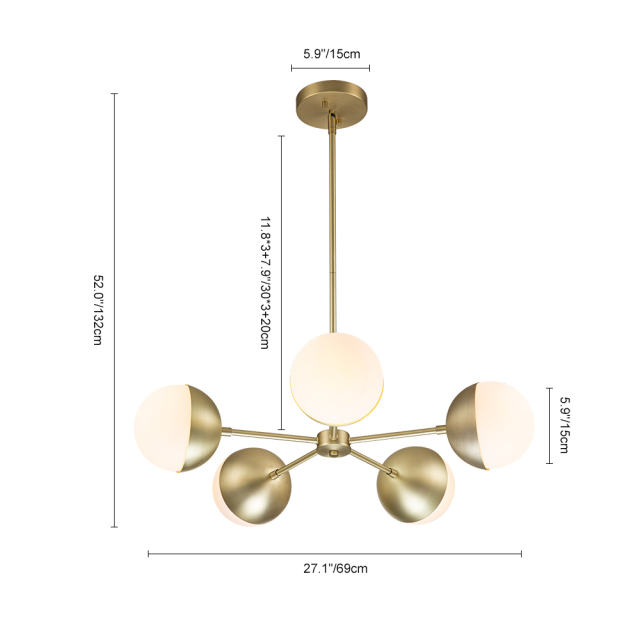 Modern Contemporary Cluster Bubble Glass Chandelier for Dining Room Living Room Restaurant in Chrome Finish