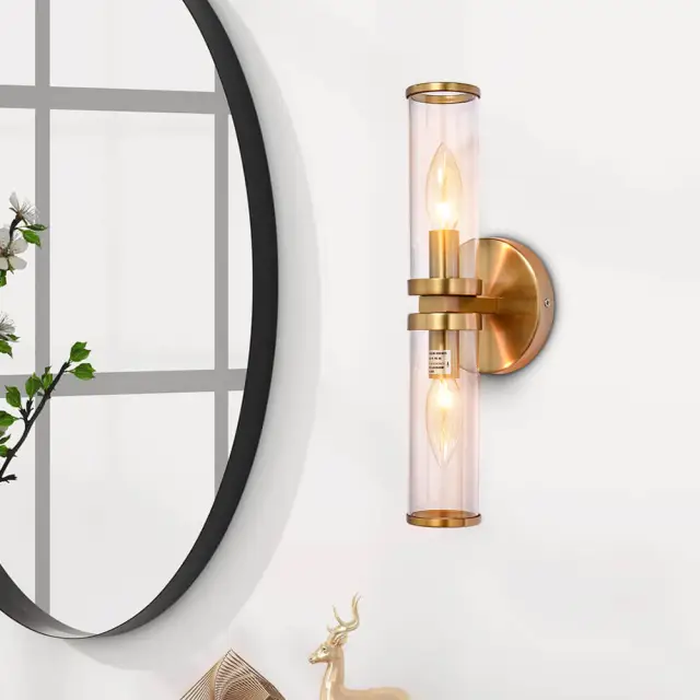 Contemporary Pick Black and Brass Light Fitting