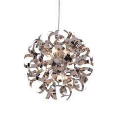 Modern Crystal Sunburst Chandelier 8/9-Light Sputnik Firework Chandelier Pendant Lighting for Restaurant/ Living Room/ Bedroom