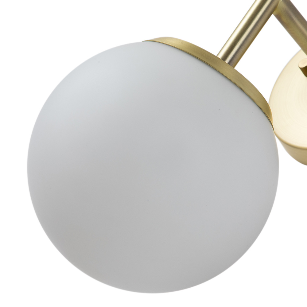 Minimalist 1-Light Modern Wall Lamp Brass Clear/ Opal Glass Globe Wall Sconces Wall Lights for Front Door/ Entryway/ Living Room