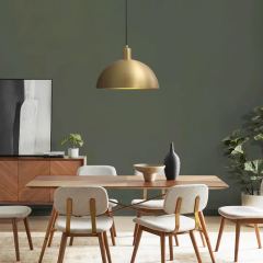 Mid-Century Modern Brass Dome Hanging Decorative Pendant Ceiling Light for Kitchen Island and Dining Room