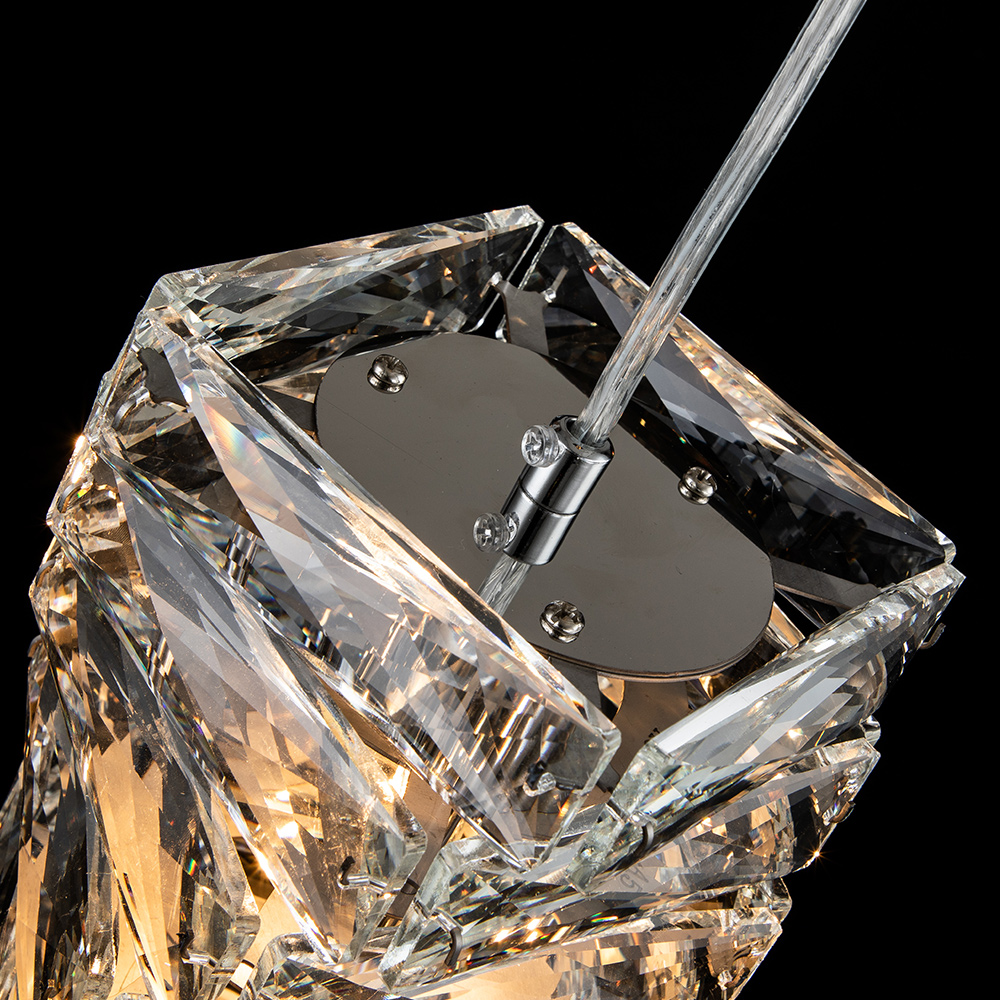 Modern Elegant Crystal Mini Pendant Lighting in Chrome finish for Restaurant/ Bedroom/ Dining Room/ Bar
