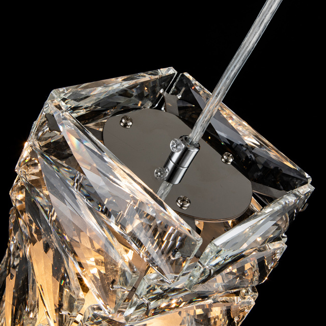 Modern Elegant Crystal Mini Pendant Lighting in Chrome finish for Restaurant/ Bedroom/ Dining Room/ Bar