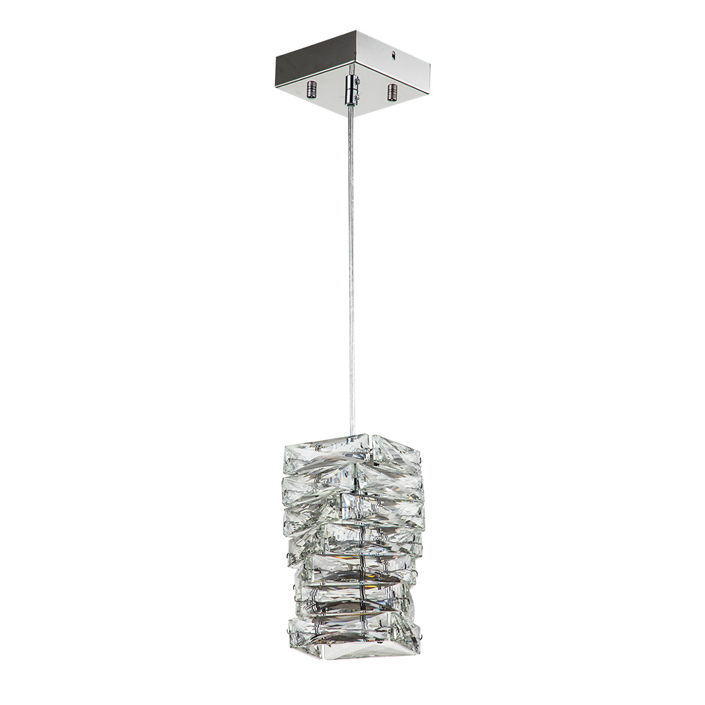 Modern Elegant Crystal Mini Pendant Lighting in Chrome finish for Restaurant/ Bedroom/ Dining Room/ Bar
