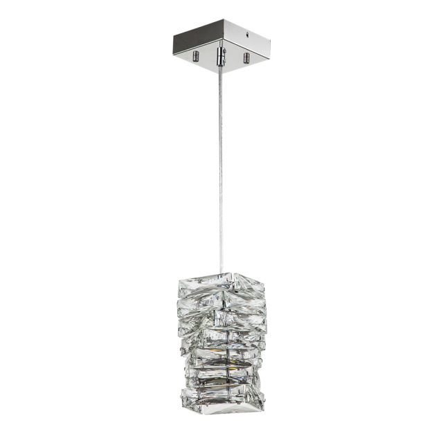 Modern Elegant Crystal Mini Pendant Lighting in Chrome finish for Restaurant/ Bedroom/ Dining Room/ Bar