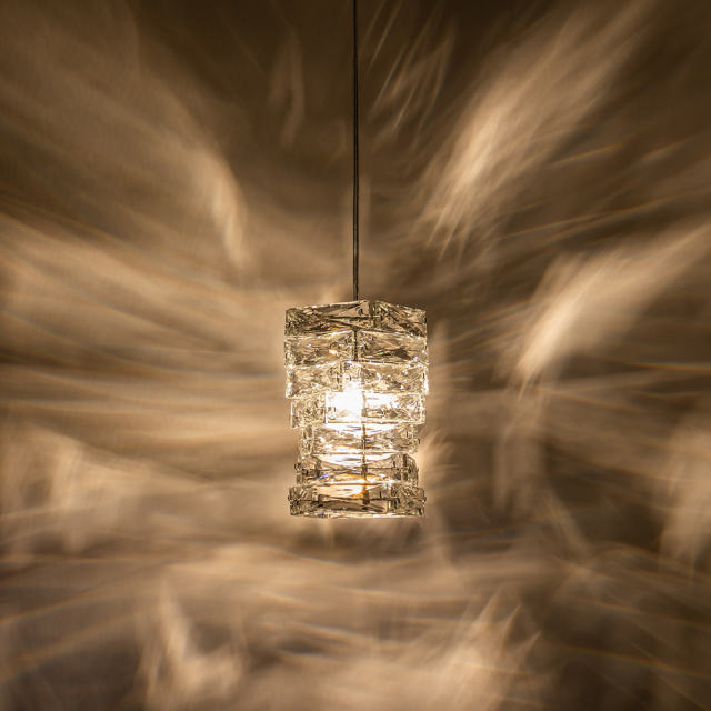 Modern Elegant Crystal Mini Pendant Lighting in Chrome finish for Restaurant/ Bedroom/ Dining Room/ Bar