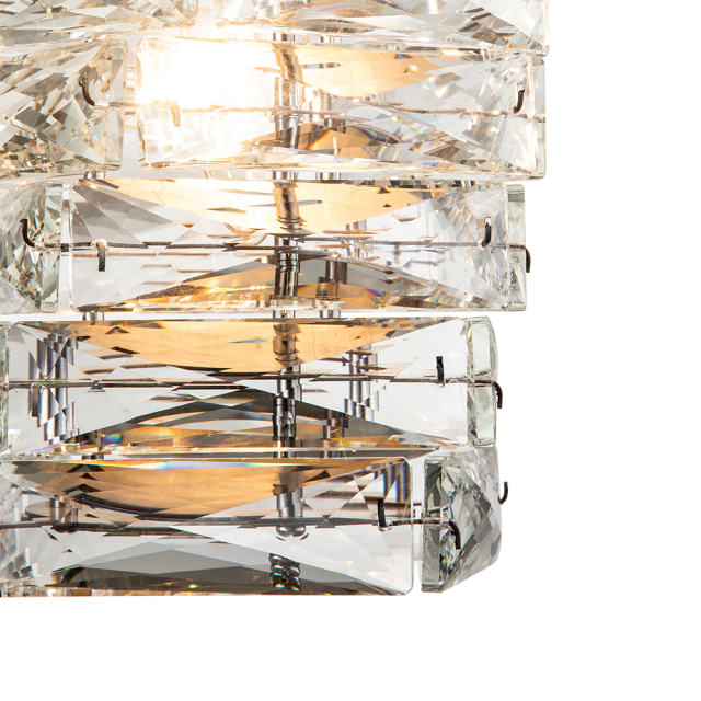Modern Elegant Crystal Mini Pendant Lighting in Chrome finish for Restaurant/ Bedroom/ Dining Room/ Bar