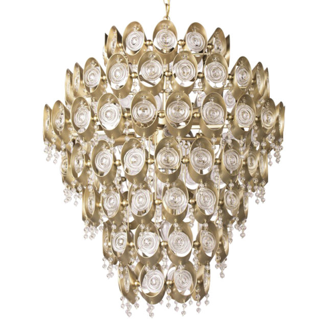 Glam Modern Luxury Large Light Sparkle Crystal Glass Beads Chandelier in Pineapple Shape for Living Room/Dining Room/ Bedroom/ Restaurant