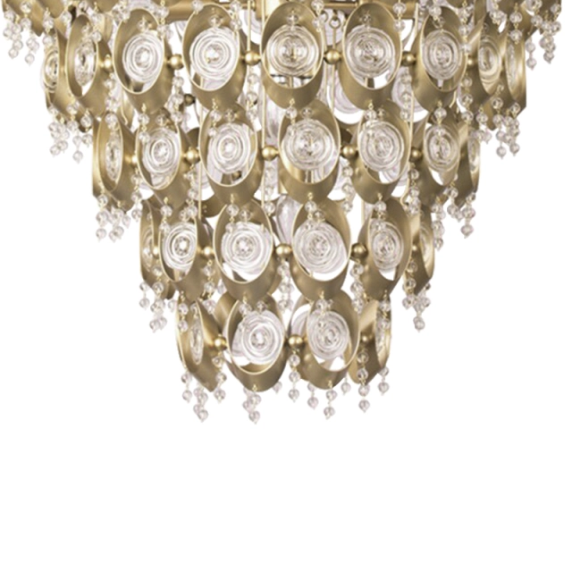 Glam Modern Luxury Large Light Sparkle Crystal Glass Beads Chandelier in Pineapple Shape for Living Room/Dining Room/ Bedroom/ Restaurant