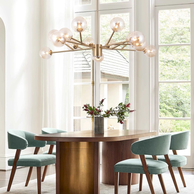 Contemporary Modern 15-Light Branching Modo Globe Bubble Chandelier for Living Room Dining Room
