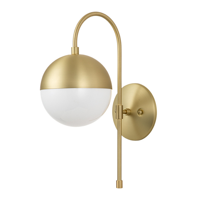 Modern Opal Globes Wall Sconces Wall Lamp in Black /Brass Finish for Living /Dining Room /Hallway