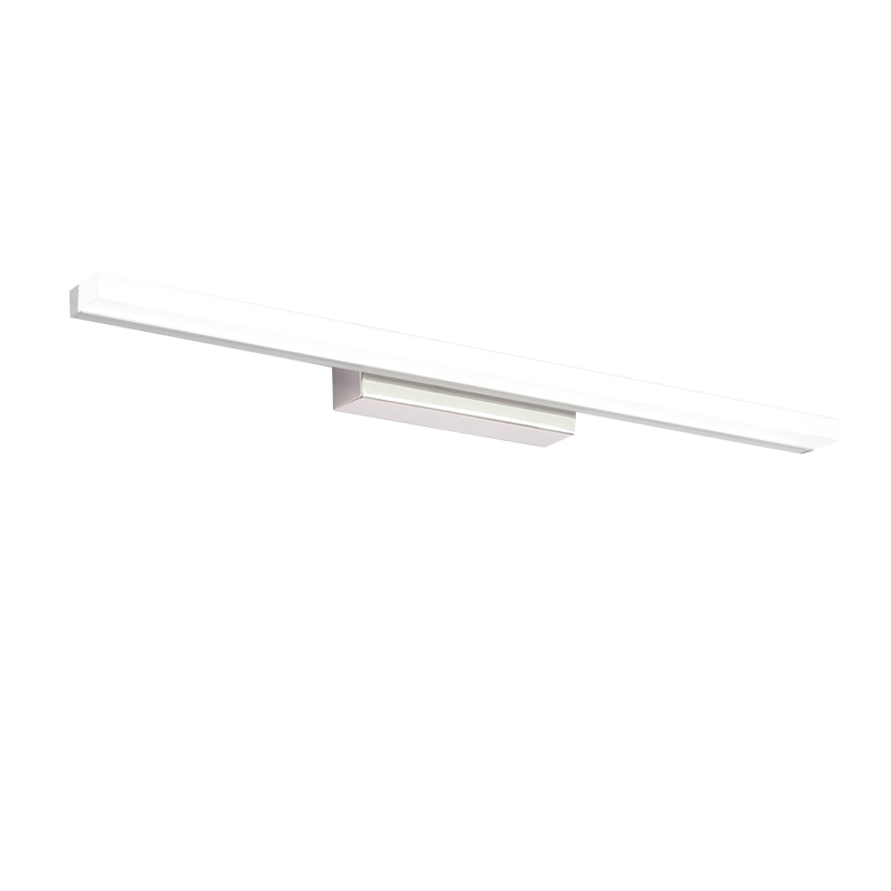LED Bath Light Minimalist Modern Ultra-thin Vanity Bathroom Light Bar Wall Sconce Wall Light Over Mirror, Brushed Black/ Silver