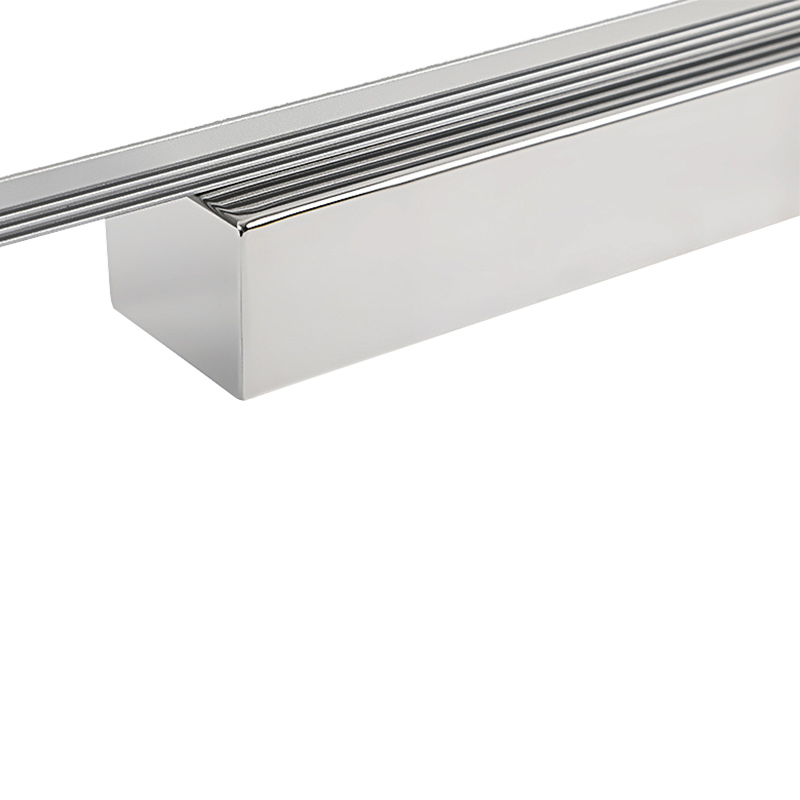LED Bath Light Minimalist Modern Ultra-thin Vanity Bathroom Light Bar Wall Sconce Wall Light Over Mirror, Brushed Black/ Silver