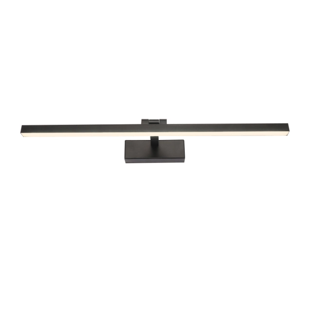 LED Bath Light Minimalist Modern Ultra-thin Vanity Bathroom Light Bar Wall Sconce Wall Light Over Mirror, Brushed Black/ Silver