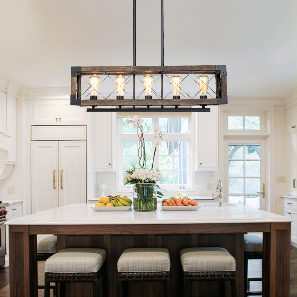 Farmhouse hot sale island chandelier