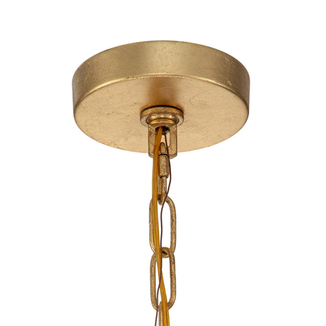 6-Light Modern Sparkle Crystal Glass Ball Chandelier in Brass Finish for Living Room/Dining Room/ Bedroom/ Restaurant