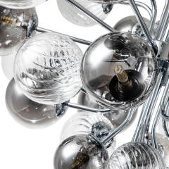 Glam Modern Cluster 8/18 Light Glass Globes Grape Large Bubble Light Chandelier in Chrome Finish for Living /Dining Room