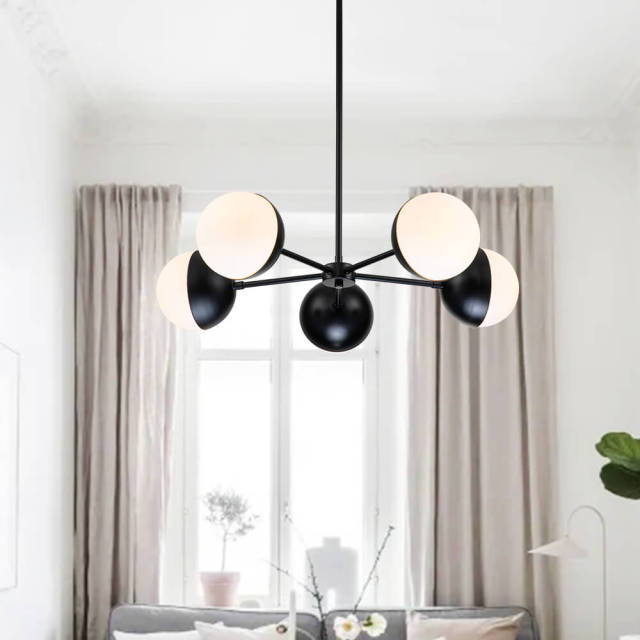 Modern Contemporary Cluster Bubble Glass Chandelier for Dining Room Living Room Restaurant in Chrome Finish