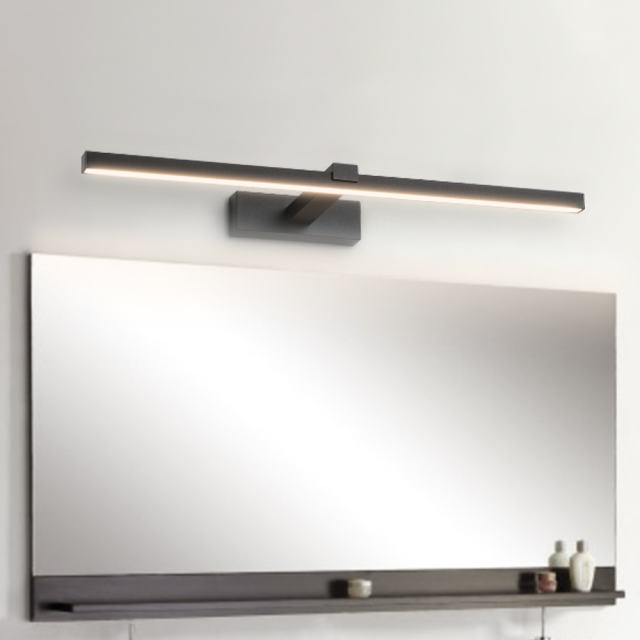 Minimalist Modern LED Bath Light Ultra-thin Vanity Bathroom Light Bar Wall Sconce Wall Light for Modern Home Lighting, Brushed Black/White, Hallway