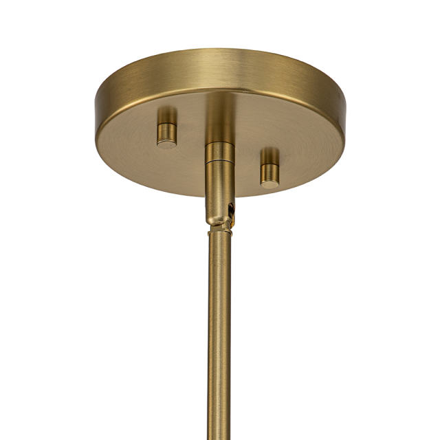 3-Light Mid-Century Gold Sputnik Semi Flush Mount with Clear Glass Globe for Bedroom/ Kitchen/ Living Room