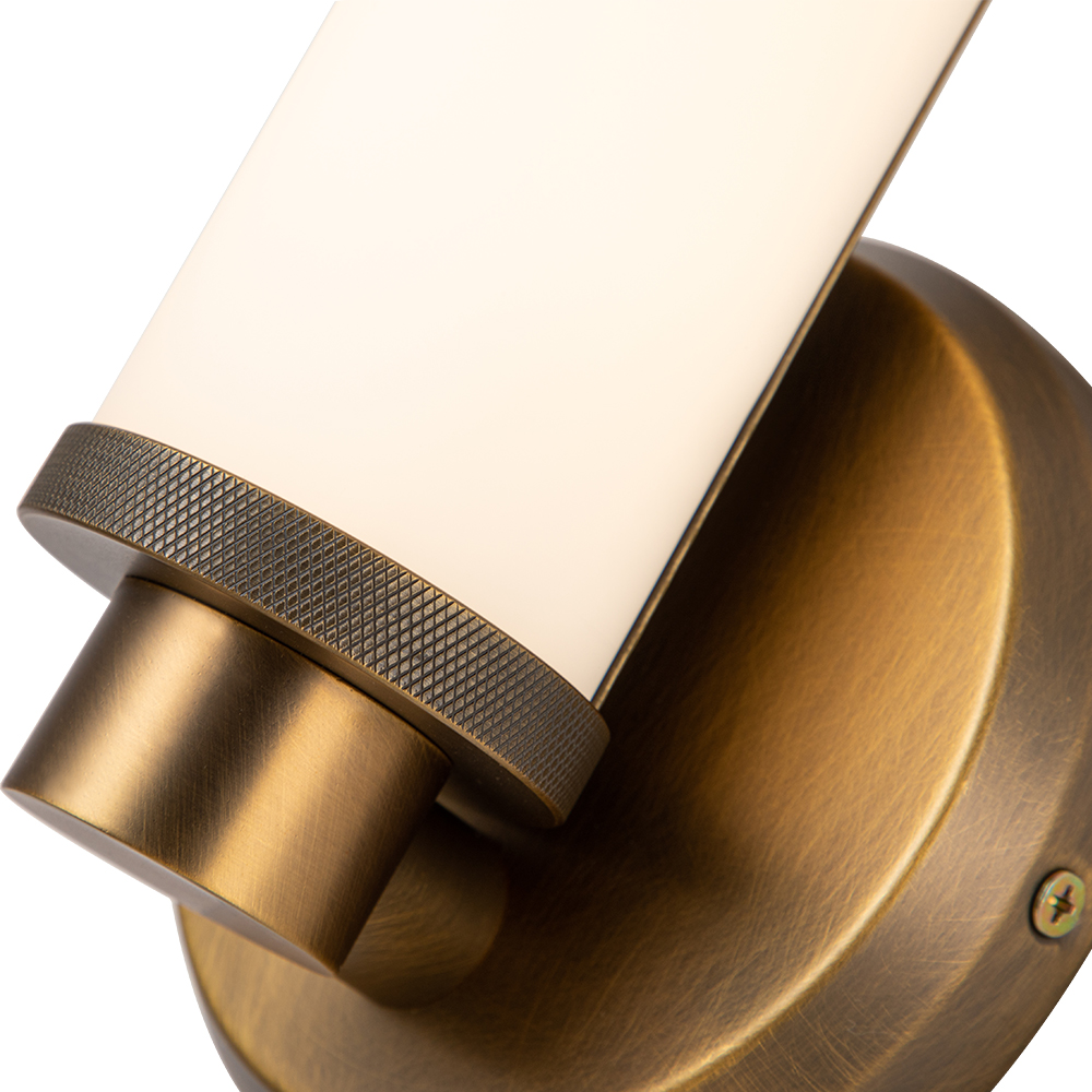 Modern Minimalist LED Brass/ Black Cylinder Strip Wall Sconces Wall Lights in Warm White for Front Door/ Entryway/Living Room Bathroom Vanity Light
