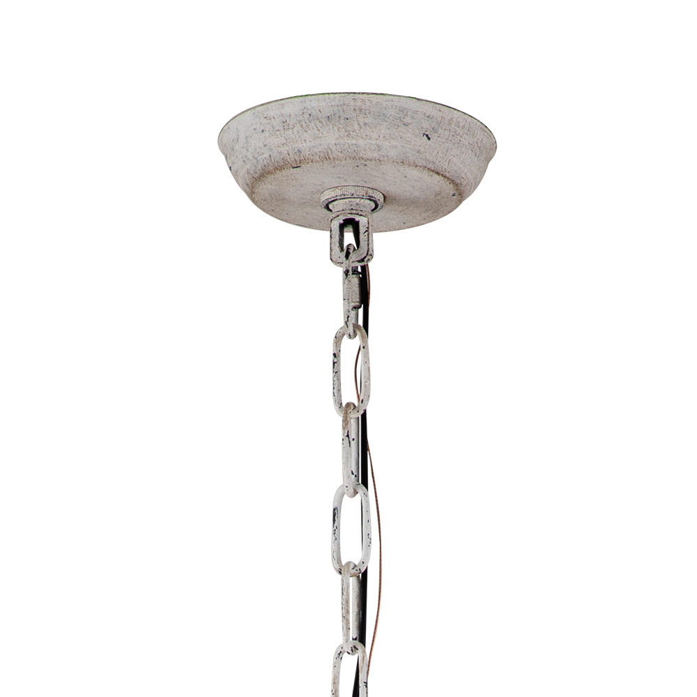 5-Light Modern Farmhouse Mid-century Candle Style Empire Chandelier in Antique White Finish for Living Room/ Dining Room/ Museum