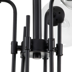 Glam Modern 9-Light Linear Branch Sputnik Bubble Chandelier for Kitchen Island Dining/Living Room