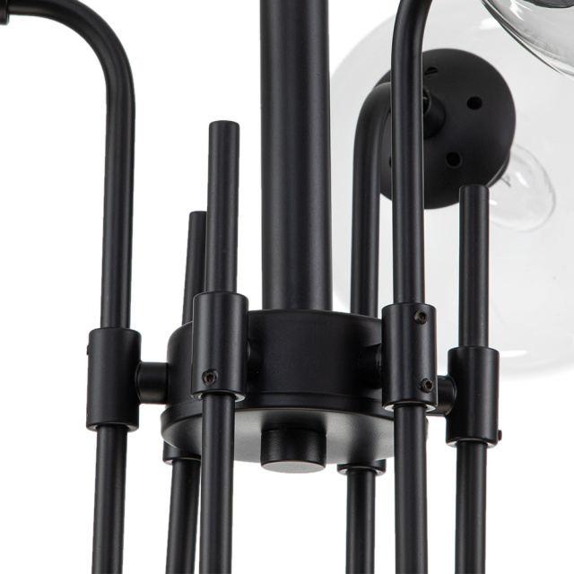 Glam Modern 9-Light Linear Branch Sputnik Bubble Chandelier for Kitchen Island Dining/Living Room