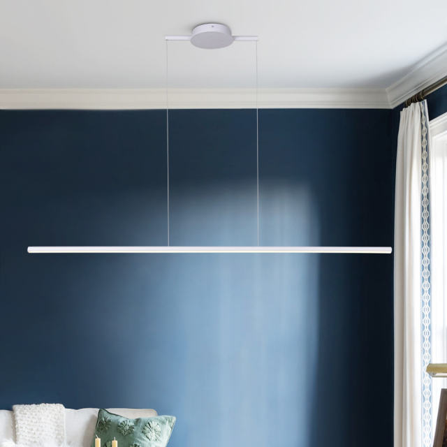 LED Modern Linear Chandelier Slender Tube Pendant Lighting for Home Office Dining Room Kitchen Island