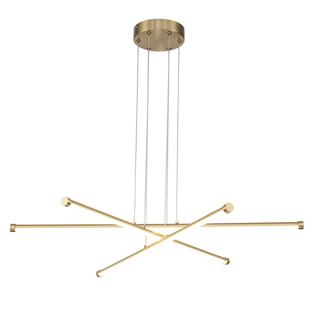 Dimmable Modern Black LED Linear Chandelier Adjustable Slender Tube Pendant Lighting for Home Office Dining Room Kitchen Island