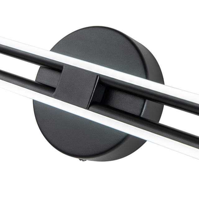 Modern Mid-Century Style Linear Dimmable LED Bathroom Vanity Light Bar Wall Sconce in Gold/ Black/ Nickel