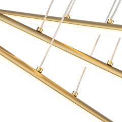 LED Modern Linear Chandelier Slender Tube Pendant Lighting for Home Office Dining Room Kitchen Island