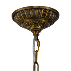 1/3/5 Light Modern Glass Crystal Orb Chandelier Round Ball Sparkle Pendant Lighting in Antique Brass Finish for Living Room/Dining Room