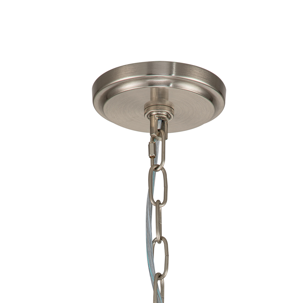 Mid-century Modern Sputnik Arms Candle Chandelier in Nickel Finish for Living Room/ Dining Room/ Bedroom